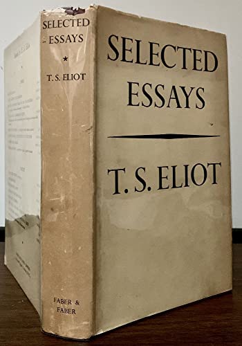 Imagen de archivo de Selected Essays a la venta por Better World Books Ltd