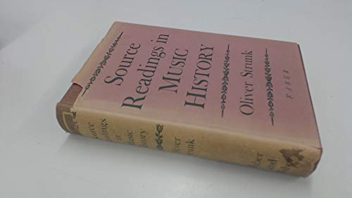 9780571070091: Source Readings in Music History