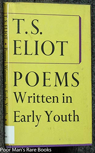 9780571081004: Poems Written in Early Youth