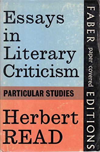 9780571083640: Essays in Literary Criticism: Particular Studies