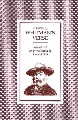 9780571086139: A Choice of Whitman's Verse