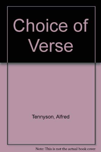 9780571091836: A choice of Tennyson's verse,