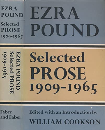 Stock image for Selected Prose, 1909-1965 for sale by Better World Books