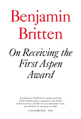 Stock image for On Receiving the First Aspen Award for sale by Anybook.com