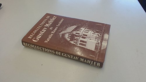 Stock image for Recollections of Gustav Mahler for sale by MB Books