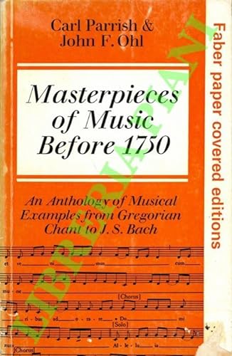 Stock image for Masterpieces of Music Before 1750 for sale by Re-Read Ltd