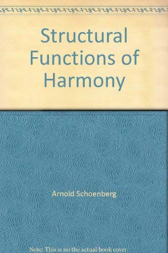 Beispielbild fr Structural Functions of Harmony. zum Verkauf von Mogul Diamonds