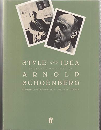 9780571134007: Style and Idea: Selected Writings