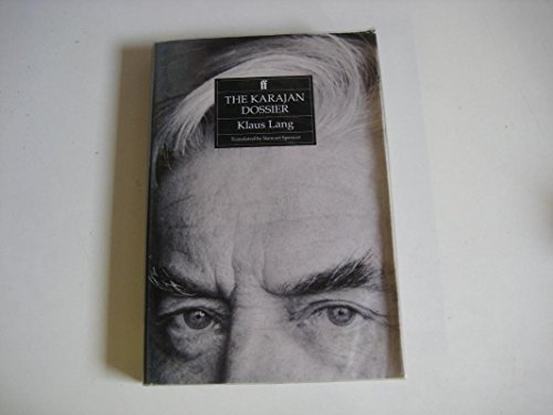 The Karajan Dossier (9780571164080) by Lang, Klaus