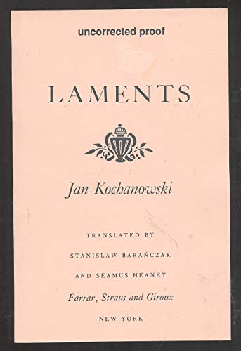 9780571175970: Laments