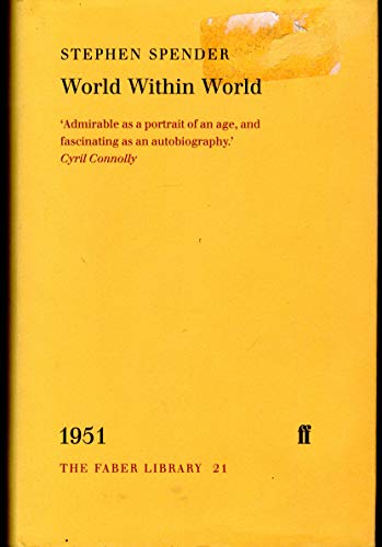 9780571191185: THE FABER LIBRARY 21: WORLD WITHIN WORLD.