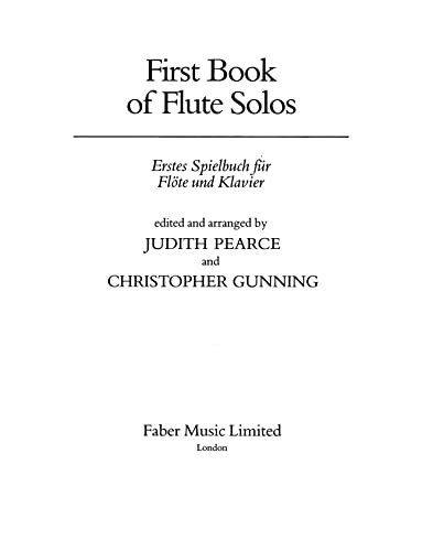 Stock image for First Book of Flute Solos (Faber Edition) for sale by PlumCircle
