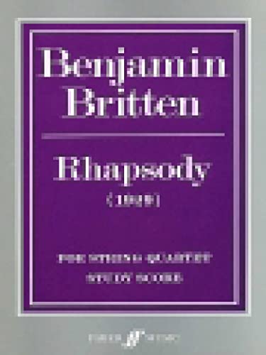 9780571510108: Rhapsody: For String Quartet Set of Parts (Faber Edition)
