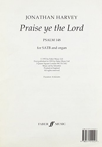 Stock image for Praise Ye the Lord : Choral Octavo for sale by GreatBookPrices
