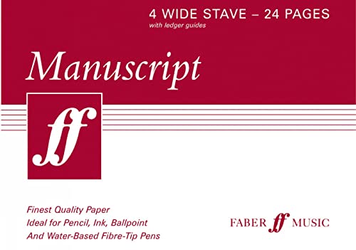 Stock image for Manuscript A5 4-stave (wide) 24pp (white for sale by Livre et Partition en Stock