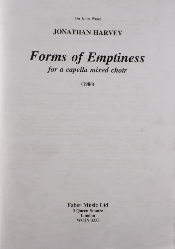 Forms of Emptiness: SATB, a cappella (Faber Edition) (9780571554072) by [???]