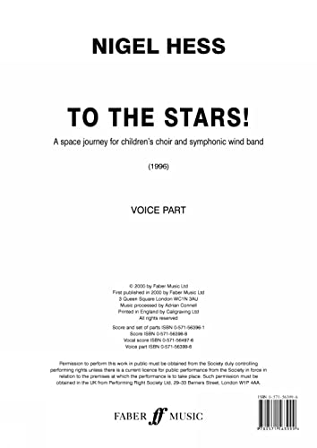 Stock image for To the Stars! (wind band voice part) for sale by Livre et Partition en Stock