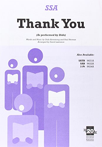 Stock image for Thank You": SSA Accompanied for sale by Revaluation Books