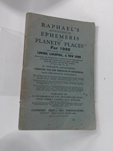 Beispielbild fr Raphael's Astronomical Ephemeris zum Verkauf von Blackwell's