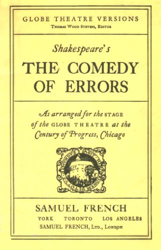 Beispielbild fr Shakespeare's The Comedy of Errors (Globe Theatre Versions) zum Verkauf von The Yard Sale Store