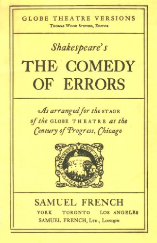9780573628238: Shakespeare's The Comedy of Errors (Globe Theatre Versions) [Paperback] by Sh...