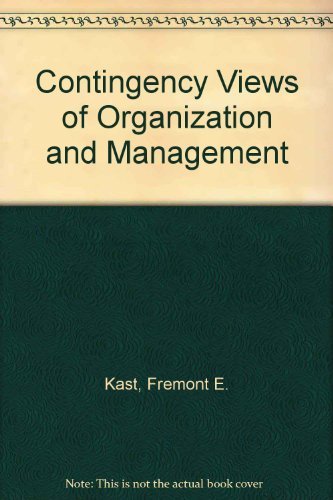 Imagen de archivo de Contingency Views of Organization and Management. a la venta por Brentwood Books