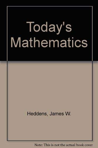 Stock image for Today's Mathematics : A Guide to Concepts and Methods in Elementary School Mathematics for sale by ThriftBooks-Dallas