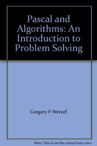 Imagen de archivo de Pascal and Algorithms: An Introduction to Problem Solving a la venta por HPB-Red