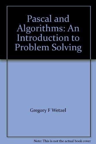 Stock image for Pascal and Algorithms: An Introduction to Problem Solving for sale by HPB-Red