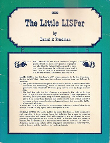 Imagen de archivo de Little LISPer a la venta por Cambridge Rare Books