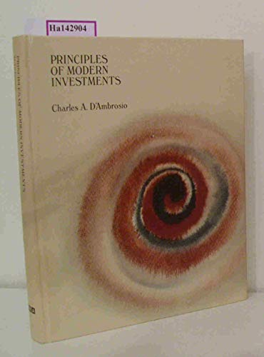 Imagen de archivo de Principles of Modern Investments a la venta por Wonder Book