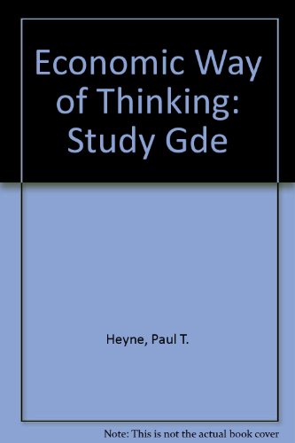 Imagen de archivo de Economic Way of Thinking: Study Gde a la venta por Hawking Books