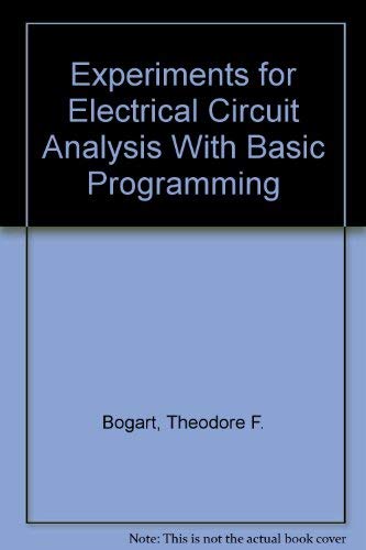 Imagen de archivo de Experiments for Electrical Circuit Analysis With Basic Programming a la venta por HPB-Red