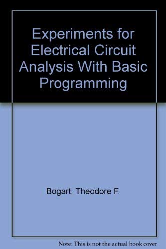 Stock image for Experiments for Electrical Circuit Analysis With Basic Programming for sale by HPB-Red