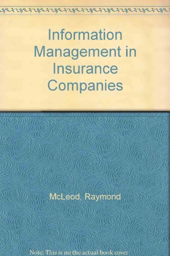 Imagen de archivo de Information Management in Insurance Companies a la venta por HPB-Red