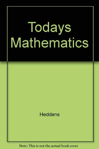 Stock image for Today's mathematics: Concepts and methods in elementary school mathematics for sale by HPB-Red