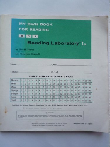 Beispielbild fr My Own Book: Reading Laboratory 1A zum Verkauf von Wonder Book