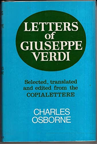 9780575007598: Letters of Giuseppe Verdi;