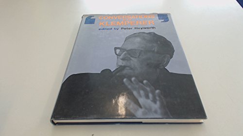 Beispielbild fr Conversations with Klemperer; zum Verkauf von SecondSale