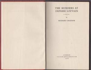 The Murders at Impasse Louvain (9780575025493) by Grayson, Richard