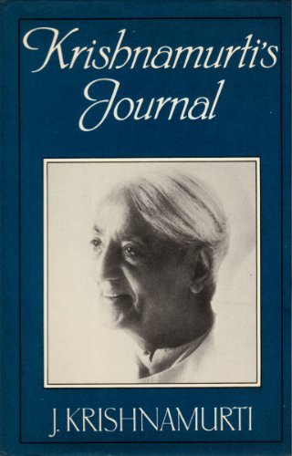 9780575030404: Krishnamurti's Journal