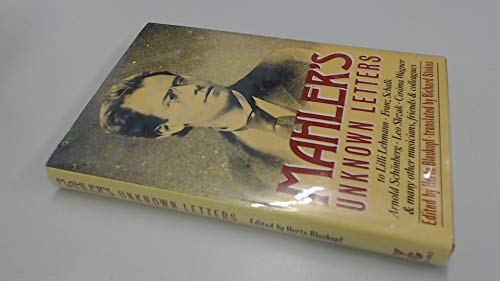 Stock image for Mahler's Unknown Letters for sale by Goldstone Books