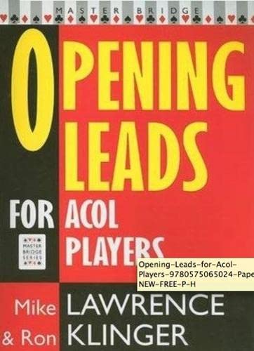 9780575065024: Opening Leads for Acol Players (Master Bridge Series)