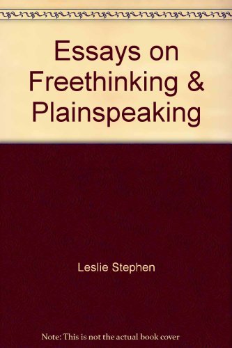 Beispielbild fr Essays on Freethinking and Plainspeaking zum Verkauf von Zubal-Books, Since 1961