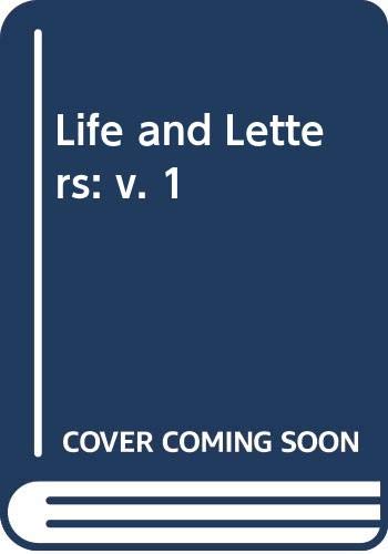 Life and Letters: v. 1 (9780576299886) by Sedgwick, Adam