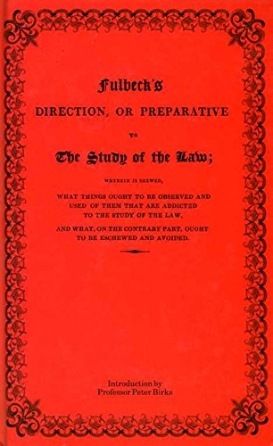 9780576400053: Fulbeck's Direction, Or Preparative To The Study Of The Law