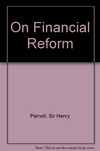 Beispielbild fr On Financial Reform zum Verkauf von Anybook.com