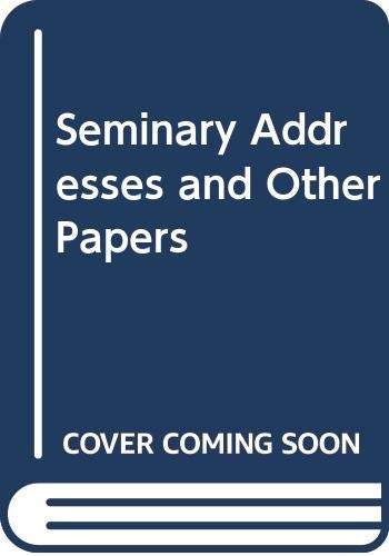 Seminary Addresses and Other Papers (9780576801195) by Solomon Schechter