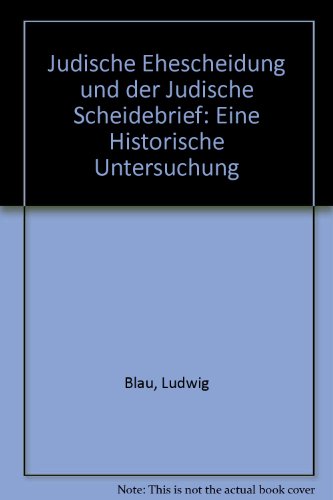 Imagen de archivo de Die jdische Ehescheidung und der jdische Scheidebrief. Eine historische Untersuchung. Erster & Zweiter Teil a la venta por Antiquariaat Schot