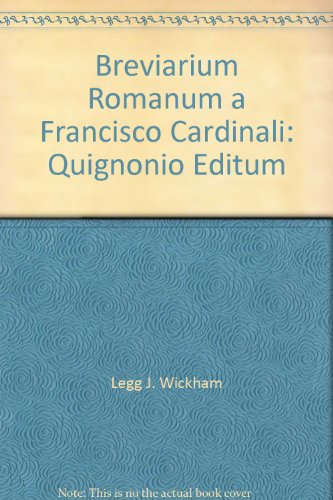 9780576997270: Breviarium Romanum a Francisco Cardinali Quignonio Editum, etc.